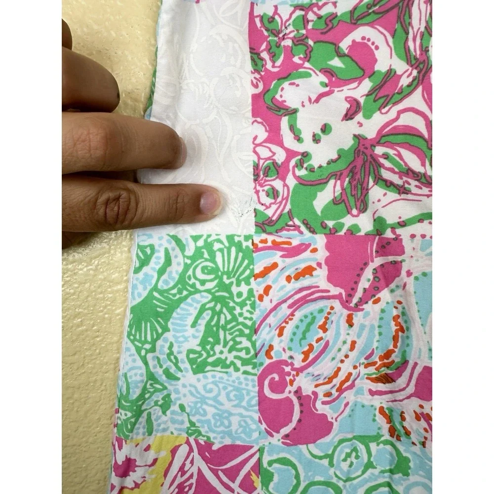 Lilly Pulitzer Girls 2 Patchwork Shift Dress Toddler Sleeveless Zip Back Cotton